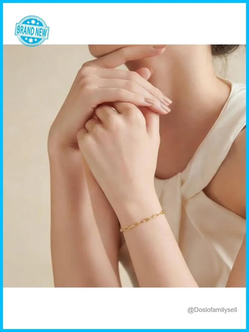 14K Gold Plated Paperclip Chain Bracelet Stackable Dainty Jewelry 6.5-9in